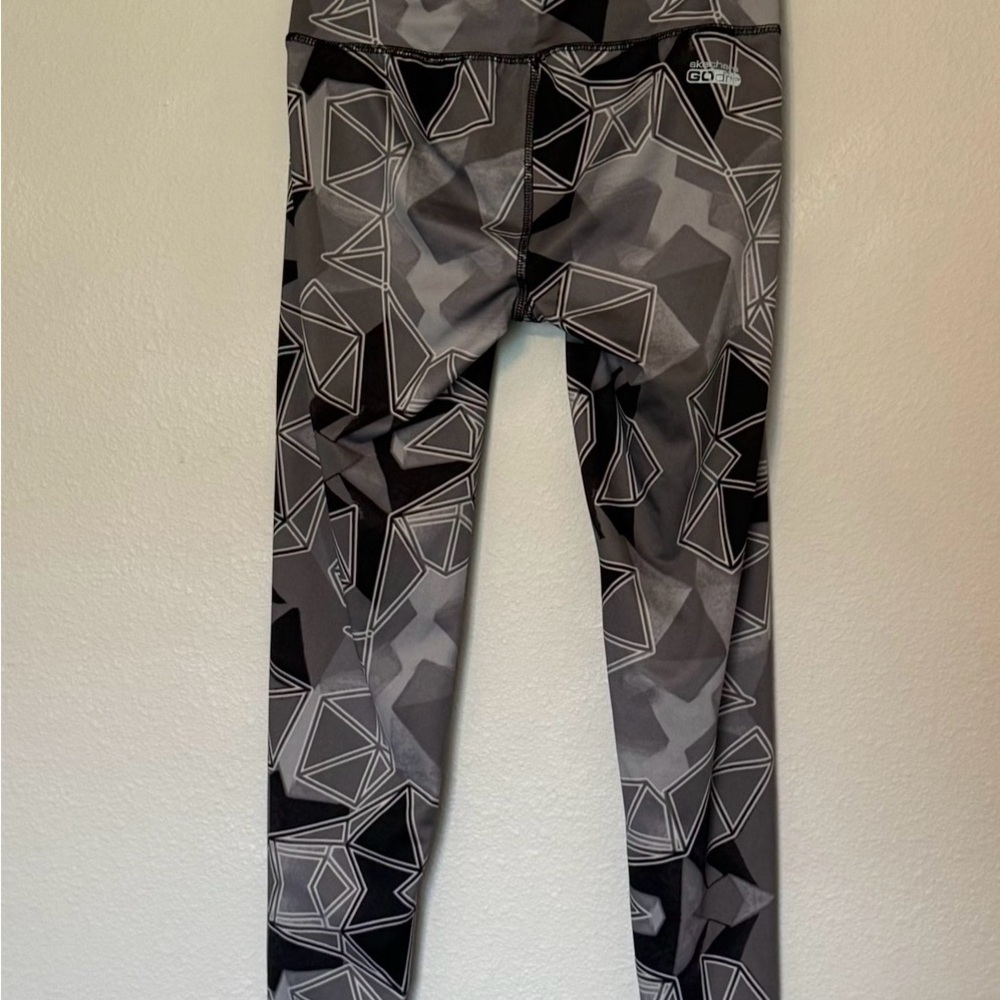 Skechers GO FLEX Performance Leggings Geometric Gray Print | Women’s Size S